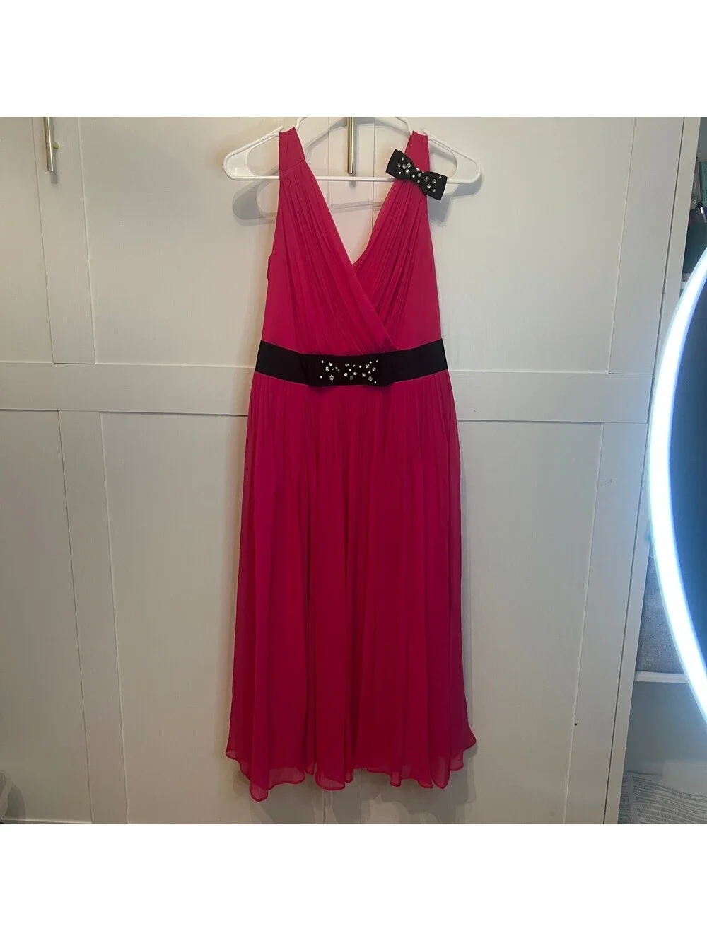 Kate Spade New York Pink Pleated Midi Dress Size 2